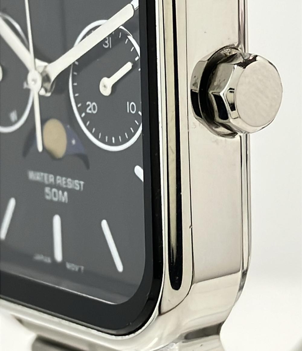 カシオ 腕時計 ムーンフェイズ クオーツ ブラック MTP-M305 メンズ CASIO