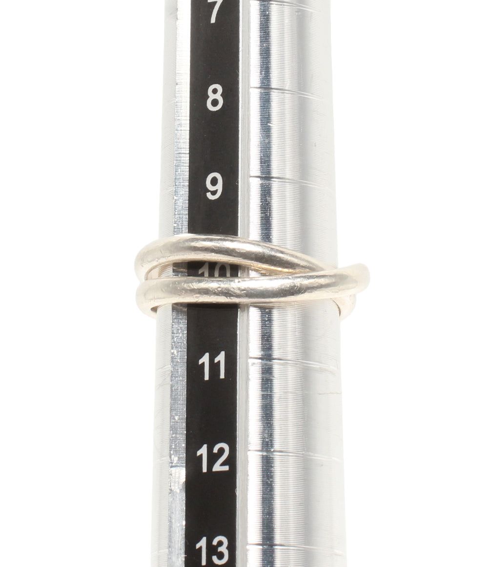 美品 4℃ 2連リング 指輪 K10 SV レディース SIZE 10号 ヨンドシー