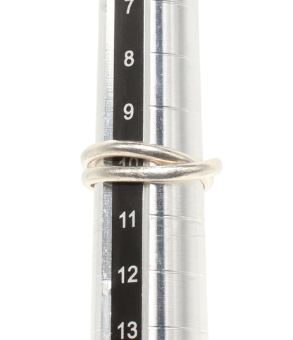 美品 4℃ 2連リング 指輪 K10 SV レディース SIZE 10号 ヨンドシー