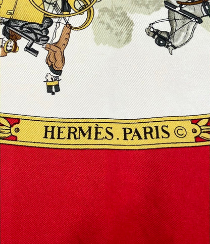 訳あり HERMES スカーフ シルク100% カレ90 LA PROMENADE DE LONGCHAMPS レディース エルメス