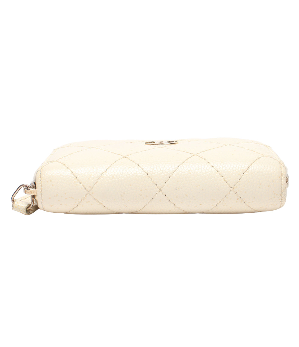 CHANEL コインケース ゴールド金具 キャビアスキン マトラッセ 27番台 ココマーク レディース シャネル