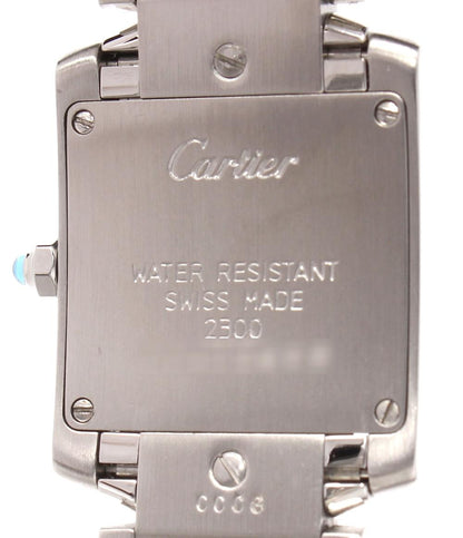 美品 Cartier 腕時計 タンク フランセーズSM クオーツ ホワイト W51008Q3 レディース カルティエ