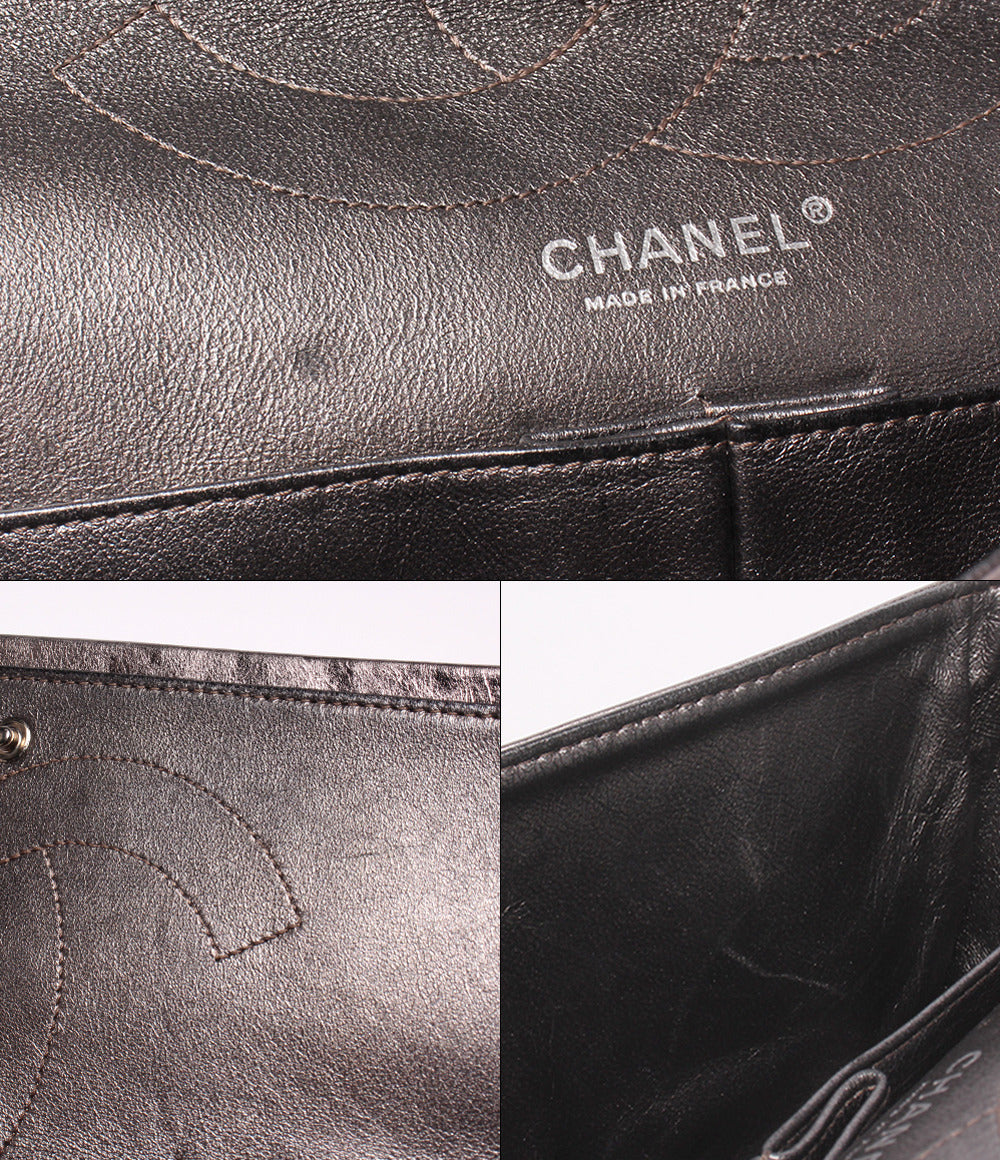 CHANEL ショルダーバッグ 肩掛け 斜め掛け ダブルチェーン ダブルフラップ シルバー金具 12番台 2.25 レディース シャネル