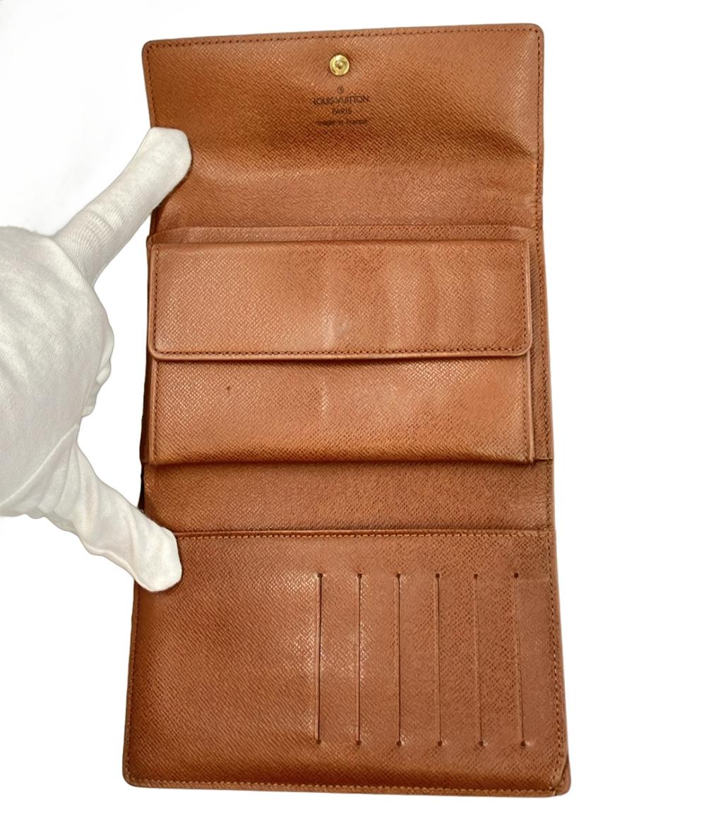ルイ・ヴィトン 三つ折り財布 パスケース付き ポルトトレゾール エテュイ パピエ モノグラム M61202 レディース LOUIS VUITTON