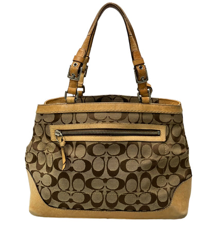 COACH ハンドバッグ トートバッグ キャンバス レザー シグネチャー 6830 レディース コーチ