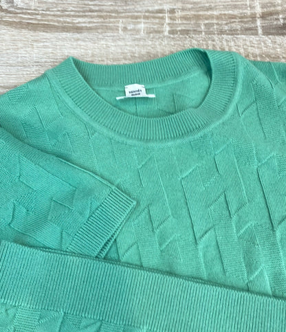 HERMES 半袖ニット 25SS Hジャガード ショートスリーブ 5E2630D3 レディース SIZE 36 (XS) エルメス