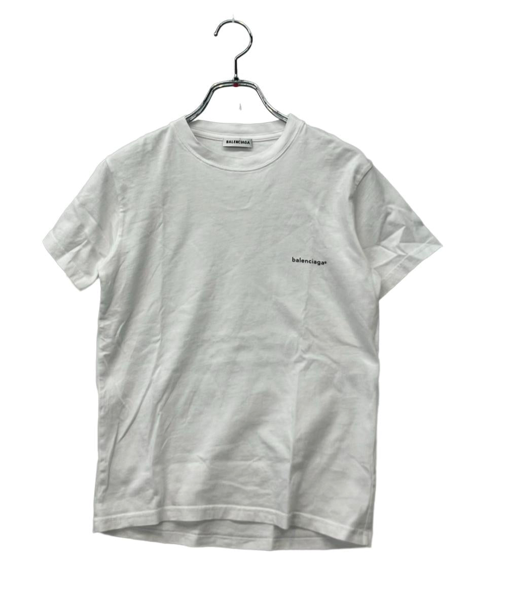BALENCIAGA 半袖Tシャツ スモールロゴ コットン100% 556107 TYK28 9000 レディース SIZE S バレンシアガ