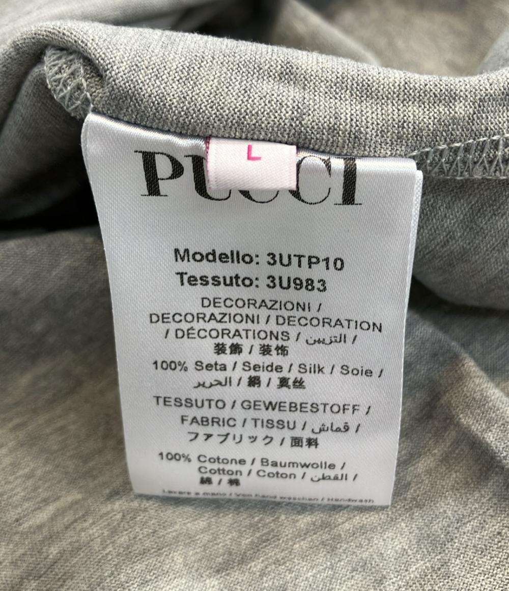 美品 エミリオ・プッチ ノースリーブTシャツ リボン付き レディース SIZE L Emilio Pucci
