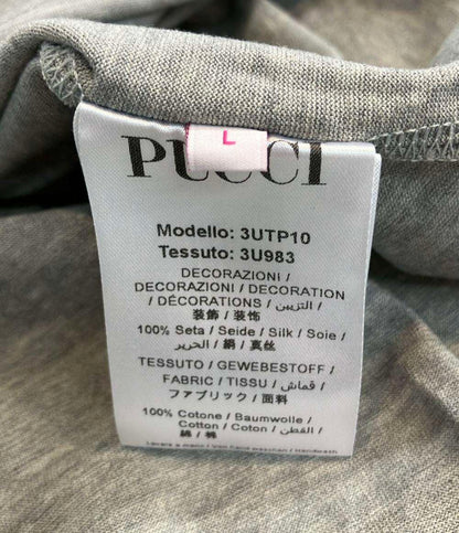 美品 エミリオ・プッチ ノースリーブTシャツ リボン付き レディース SIZE L Emilio Pucci