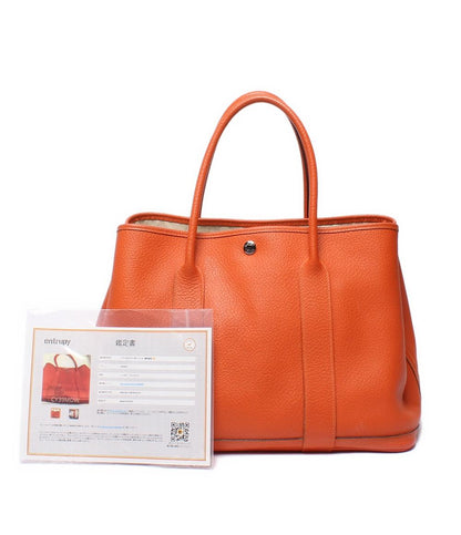 HERMES トートバッグ □R刻印 シルバー金具 ガーデンパーティPM エルメス
