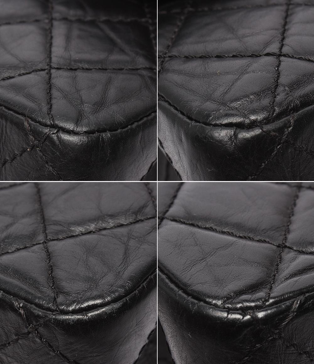 CHANEL チェーンショルダーバッグ 2.55 ダブルフラップ ダブルチェーン マトラッセ ラムスキン ゴールド金具 レディース シャネル