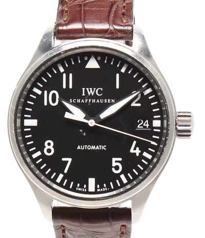 IWC SCHAFFHAUSEN 腕時計 パイロットウォッチ ミッドサイズ 自動巻き ブラック IW325604 メンズ アイダブリューシー シャフハウゼン