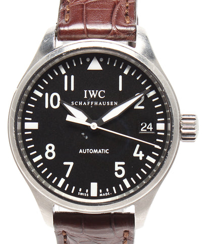 IWC SCHAFFHAUSEN 腕時計 パイロットウォッチ ミッドサイズ 自動巻き ブラック IW325604 メンズ アイダブリューシー シャフハウゼン