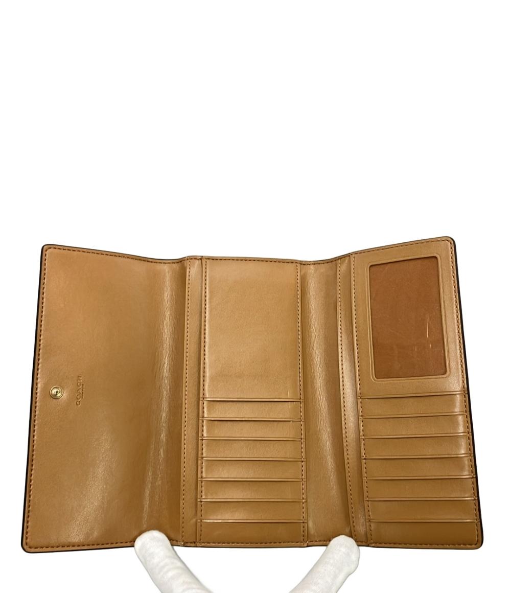 COACH 三つ折り長財布 PVC レザー シグネチャー 88024 レディース