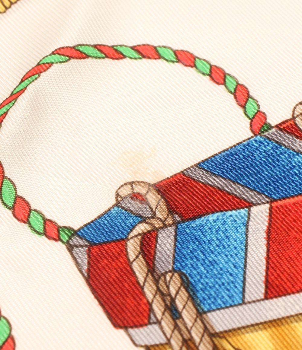 HERMES スカーフ シルク100% LES TAMBOURS レディース エルメス
