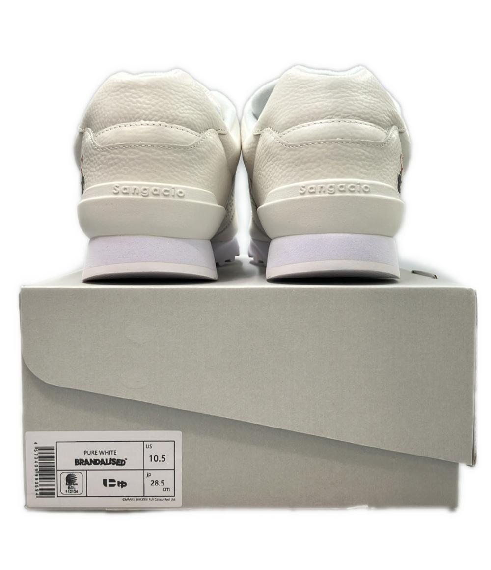 美品 Sangacio BRANDALISED ローカットスニーカー にゅ～ず PURE WHITE メンズ SIZE 28.5 サンガッチョ ブランダライズド