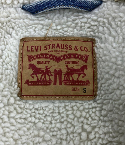 Levi's デニムジャケット ダメージ加工 内側ボア レディース SIZE S リーバイス