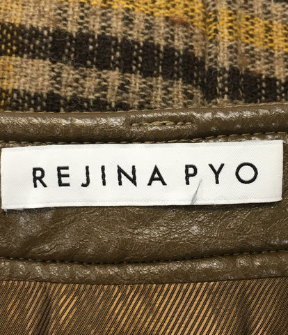Regina Pyou Leather Tweed Switching Skirt Women's REJINA PYO