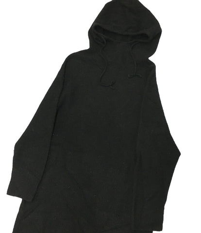 Dregulator Cashmere Mixed Hood with Knitted Wanpiece Black Women Size M DresSsterior