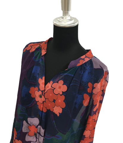 Dorisvannotten Beauty Seoul Sirshirt Silk Flower Pattern 20SS Women's Size M Dries Van Noten