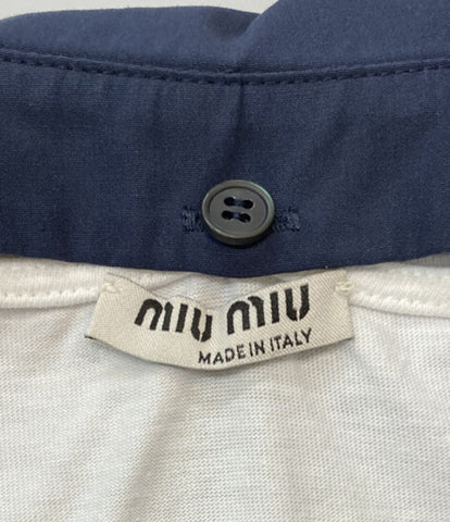 ミュウミュウ セーラーカラー Tシャツ ホワイト レディース SIZE M MIU