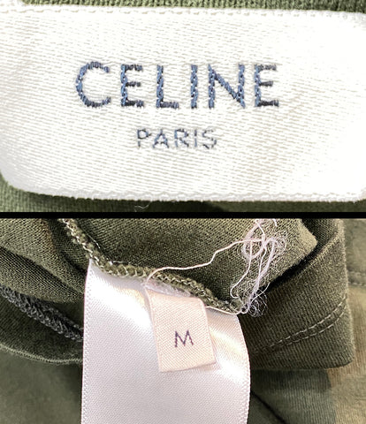 セリーヌ 半袖Ｔシャツ ロゴTシャツ カーキ レディース SIZE M CELINE