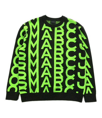 【ハイブランド】マークジェイコブス/オーバーサイズモノグラムセーターモノグラムディストレスセーター