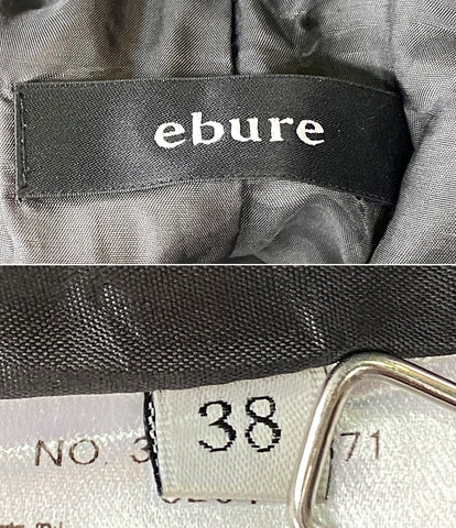 エブール パンツ レザー ワイド カーキ レディース SIZE 38 ebure