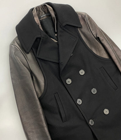 ジバンシィ バイリカルドティッシ Pコート レザードッキング 12aw 12W