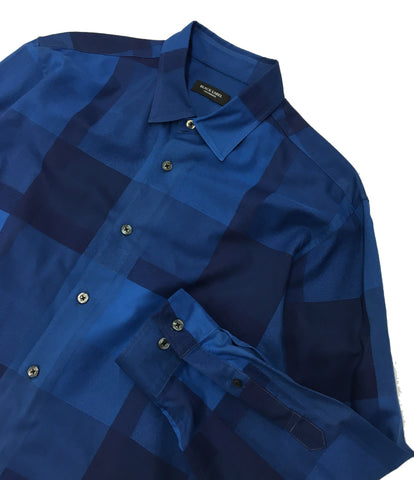 未使用品○サイズブラックレーベル クレストブリッジ 長袖シャツ 紺 定価16,000円 Sサイズ