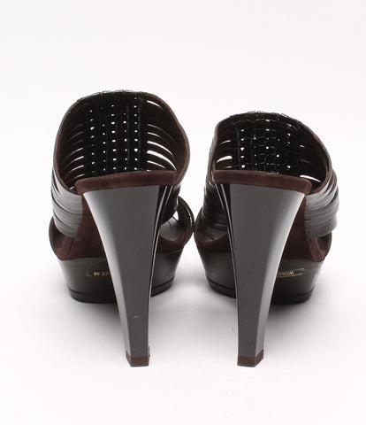 Toddy Leather Sandals Dark Brown Women Size 25.5cm Tod's