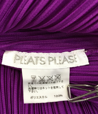 Plei Pleasure High Neck Pleated Cut Purple Issey Miyake PP71-JK121 Women's Size L PLATS PLEASE