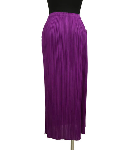 Plei Pleated Pleated Skirt Purple PP71-HG125 Women Size 3 PLATS PLEASE