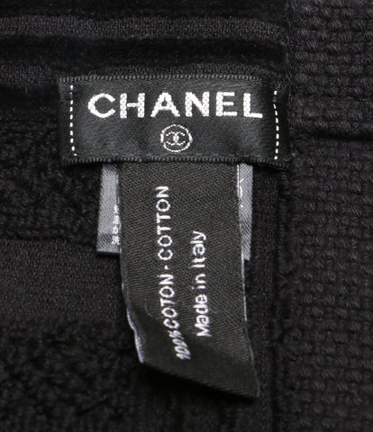 Chanel ผ้าขนหนูท่อไอเสียผ้าฝ้ายและลายเส้นสีดำ Chanel