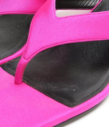 Valenciaga Square Tu Satin Sandals Pink 603525 Women Balenciaga