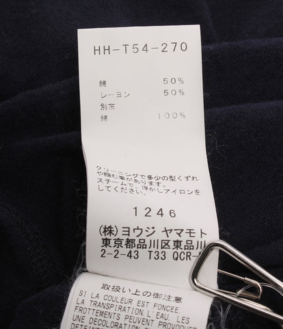 เสื้อทีเชิ้ตแขนสั้น Yoji Yamamoto เสื้อเชิ้ตแขนสั้นบริสุทธิ์ RE Tate สลับผ้าฝ้ายครึ่งฝ้ายเทมปุระ HH-T54-270 2019 ผู้ชาย SIZE L Yoji Yamamoto
