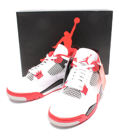 Nike รองเท้าผ้าใบสภาพดี Air Jordan 4 Retro Fire Red JORDAN4 RETRO DC7770-160 Men's SIZE 28cm NIKE