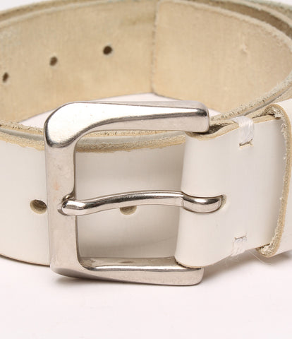 Y's yohji yamamoyo สีขาว Leather Belt เข็มขัดหนังสีขาวเป็นกลาง Y.S