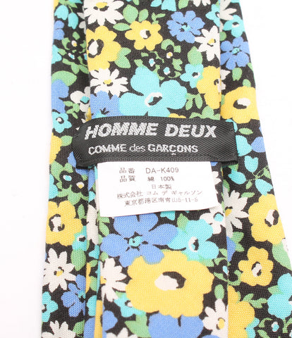 美品 COMME des GARCONS HOMME DEUX Flower Print Cotton Tie フラワープリント コットンネクタイ     DA-K409 メンズ   COMME des GARCONS HOMME DEUX