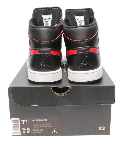 Nike Beauty High Cut Sneakers AIR JORDAN1 MID 554724-009 Men's SIZE 25.5cm NIKE