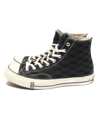 รองเท้าผ้าใบตัดสูง 2019s ชิค Taylor70hi สีดำ Monogram ซิปสุภาพบุรุษ Size 29.5cm คิท ×  Converse