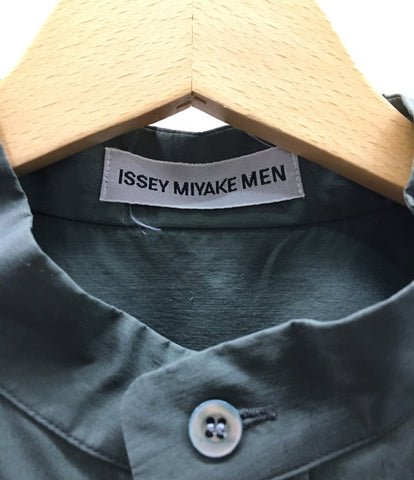 Issey Miyakimen Cotton Nylon Stand Collar Shirt 99AW ME93-FJ508 Men's Size M Issey Miyake Men