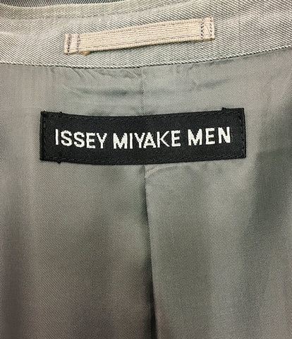 Issei Miyake Men, เสื้อสีเหมา, ปกกลม, สีเทากว้าง 11 ME13FD062 ชาย SIZE M ISSEY MIYAKE MEN