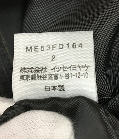 イッセイミヤケ 美品 ステッチデザインジャケット グレー ストライプ テーラード 15aw    ME53FD164 メンズ SIZE M  ISSEY MIYAKE