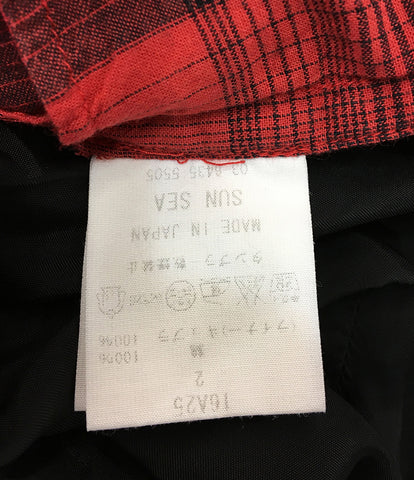 サンシー 新品同様 レイヤードシャツ チェック SHO-KEN SHIRT＋SHADOW レイヤード  16aw   16A25 メンズ SIZE Ｍ  SUNSEA