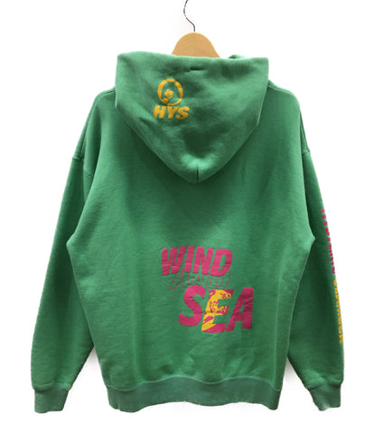 Hysteric Glamor Windanci Parker Collaboration Back Hair Green Print 20 AW 02203CF10 Men's Size L WIND AND SEA × Hysteric Glamour