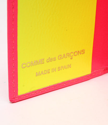 コムデギャルソン  名刺入れ マルチカラー ピンク　カードケース　レザー　      レディース   COMME des GARCONS