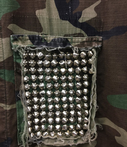 ザックバルガス  US ARMY REMAKE SHIRT ミリタリー スタッズ アーミー シャツジャケット カモフラ 迷彩 M-65      メンズ SIZE M  Z VARGAS