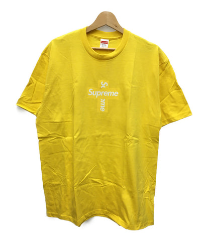 Supreme漂亮的商品交叉箱子标识Tee短袖T恤黄色20AW男子的尺寸L Supreme