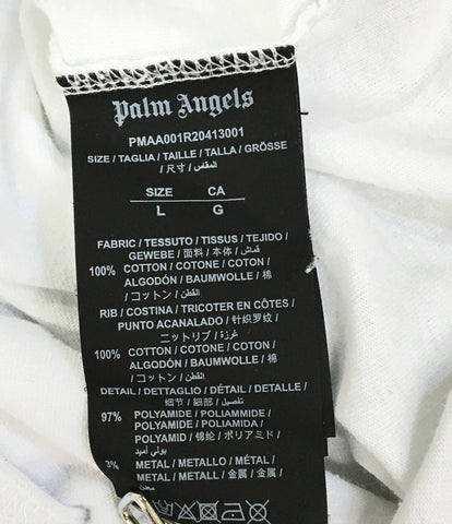 Palm Angels Crew Neck Logo Short Sleeve T-Shirt White New Basic Tee Pmaa001R20413001 Men's Size L Palm Angels